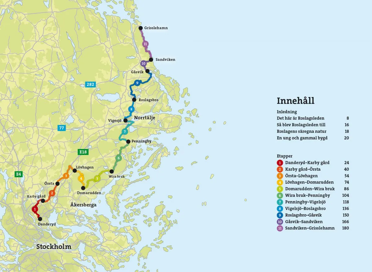 Roslagsledens karta är din bästa vän